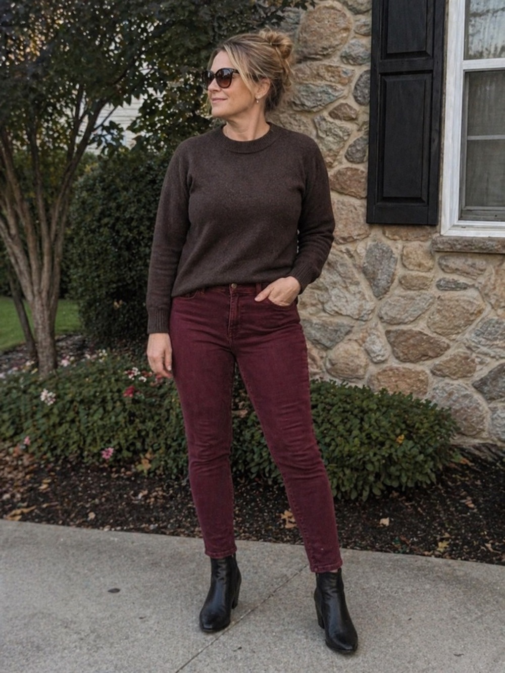 Articles Of Society Wine Skinny Jeans